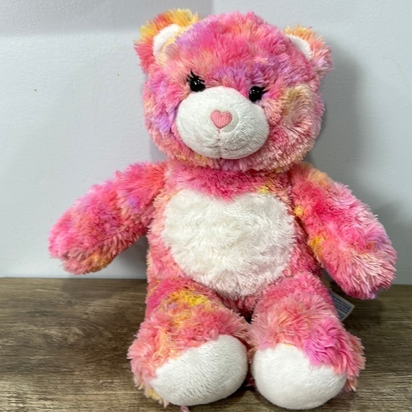 Build A Bear Endless Hugs Heart Teddy Tie Dye 16" - Picture 1 of 5